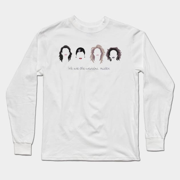 Witch Minimalism Long Sleeve T-Shirt by LVBart